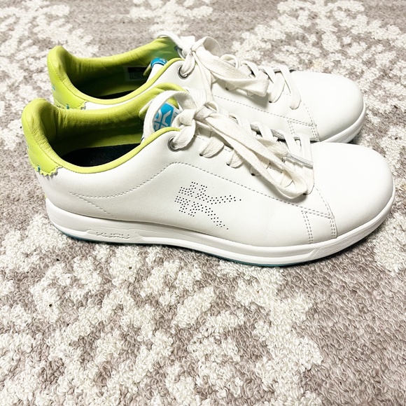 Kuru Atom Sneakers Comfort Walking Shoes White Leather Accents Women's 8 - Picture 3 of 10